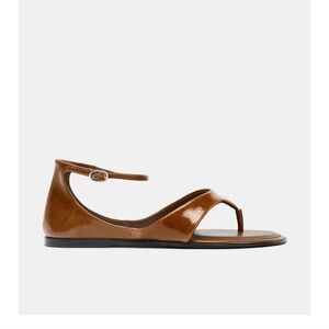 Zara Brown Leather Women's Sandals